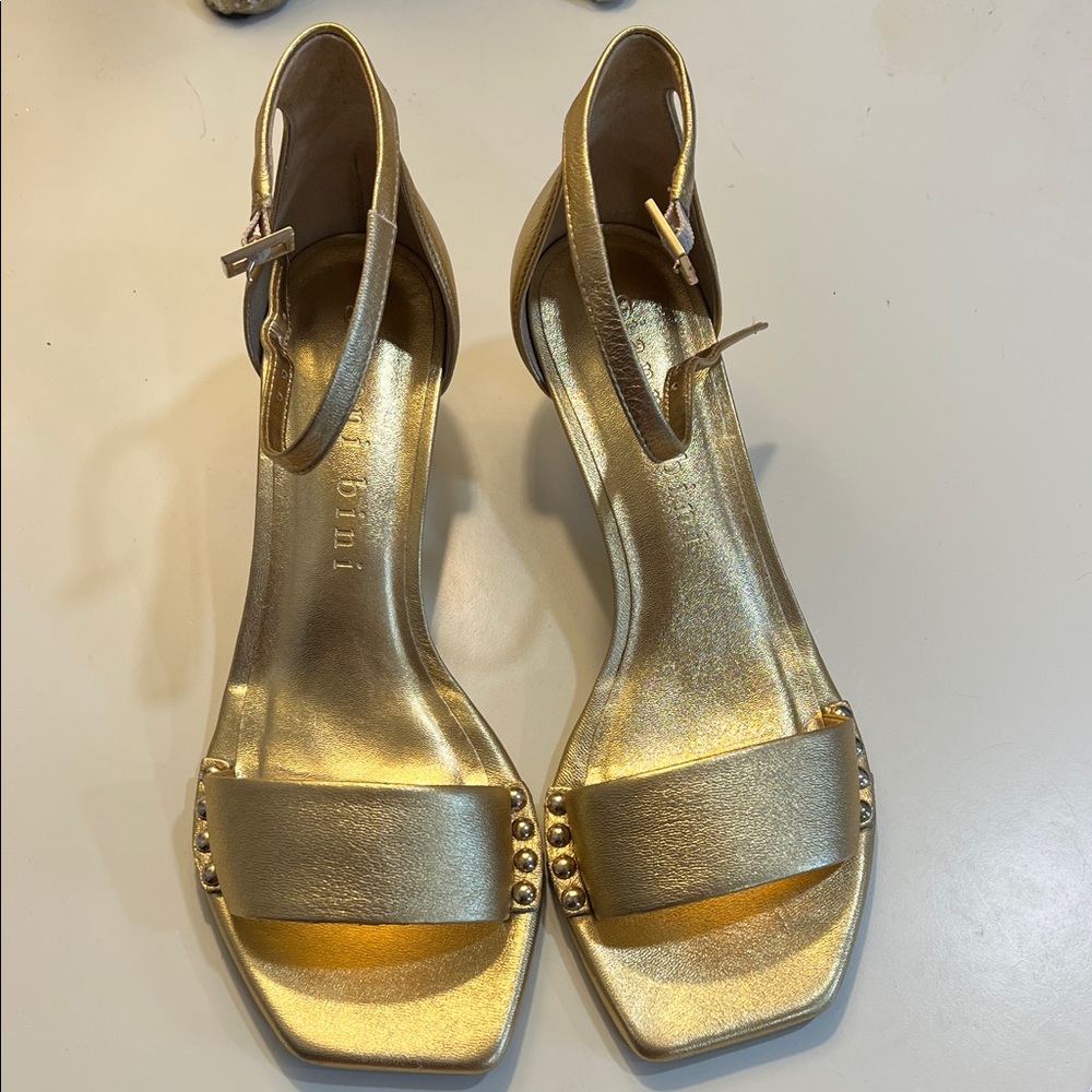 Gianni Bini Gold Strappy Sandals